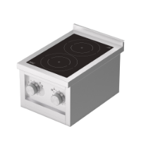 Picture of BANKS D4060T2 HEAVY DUTY 2 BURNER COUNTER TOP INDUCTION COOKER 400*600*358MM SINGLE PHASE SS BODY