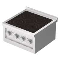 Picture of BANKS D6060T4 HEAVY DUTY 4 BURNER COUNTER TOP INDUCTION COOKER 600*600*358MM SINGLE PHASE SS BODY