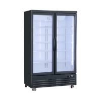 Picture of UNIFROST HVR22B 2 DOOR HINGED DISPLAY REFRIGERATOR  5 SHELVES PER DOOR 1250*720*2045 GRAPHITE BLUE