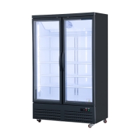 Picture of UNIFROST HVF22B DOUBLE GLASS DOOR DISPLAY FREEZER 5 SHELVES 1250*720*2045 GRAPHITE BLUE