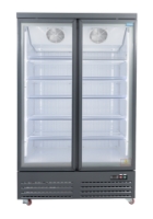 Picture of UNIFROST HVR22B 2 DOOR HINGED DISPLAY REFRIGERATOR  5 SHELVES PER DOOR 1250*720*2045 GRAPHITE BLUE