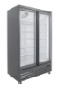 Picture of UNIFROST HVF22B DOUBLE GLASS DOOR DISPLAY FREEZER 5 SHELVES 1250*720*2045 GRAPHITE BLUE