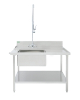 Picture of ATLAS DESR1200 DISHWASHER ENTRY SINK R-L  1200*860*900+150 BOWL 600*400*300